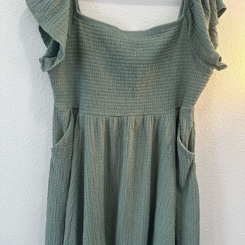torrid Sage Green Smocked Top